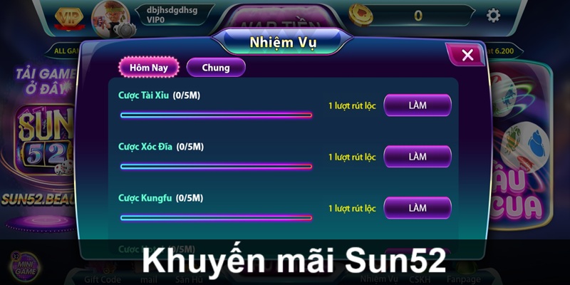Chương trình khuyến mãi Sun52 đang tổ chức Chương trình khuyến mãi Sun52 đang tổ chức